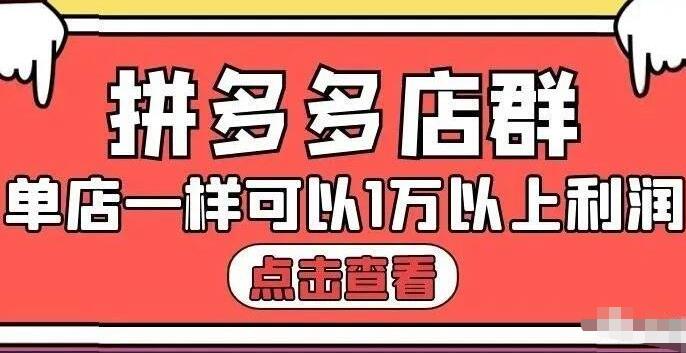 拼多多店群单店一样可以产出1万5以上利润【付费文章】-文言网创