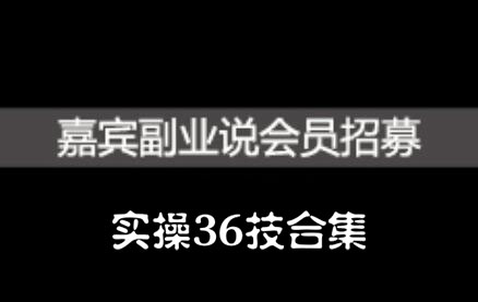 嘉宾副业说实操36技合集，价值1380元-文言网创