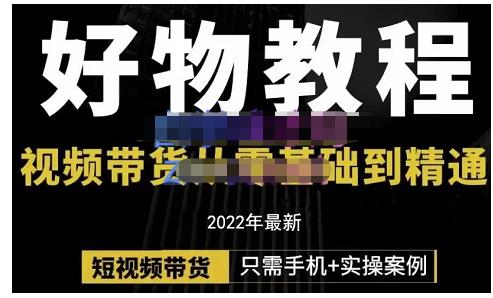 锅锅老师好物分享课程：短视频带货从零基础到精通，只需手机 实操-文言网创