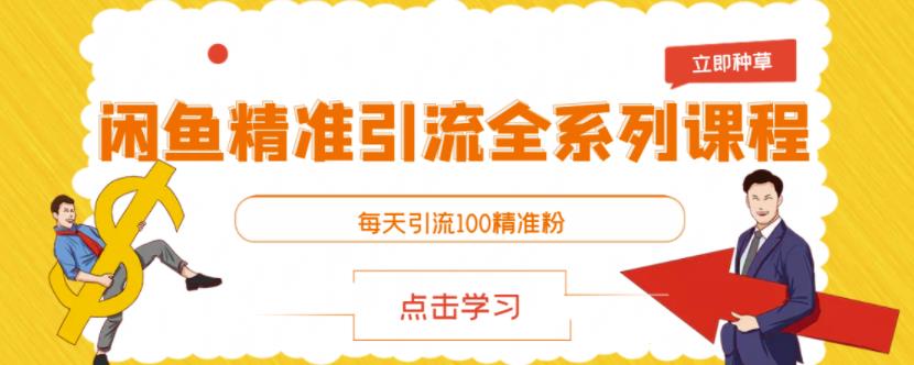 闲鱼精准引流全系列课程，每天引流100精准粉【视频课程】-文言网创