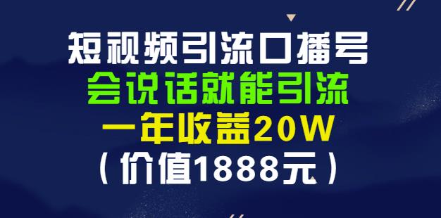 安妈·短视频引流口播号，会说话就能引流，一年收益20W（价值1888元）-文言网创