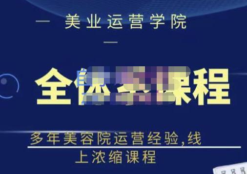 网红美容院全套营销落地课程，多年美容院运营经验，线上浓缩课程-文言网创