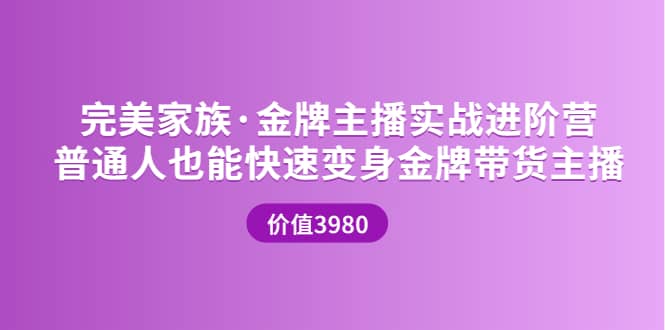 金牌主播实战进阶营 普通人也能快速变身金牌带货主播 (价值3980)-文言网创