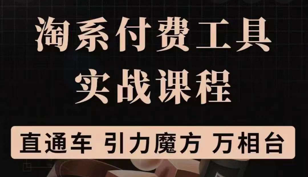 淘系付费工具实战课程【直通车、引力魔方】战略优化，实操演练（价值1299）-文言网创