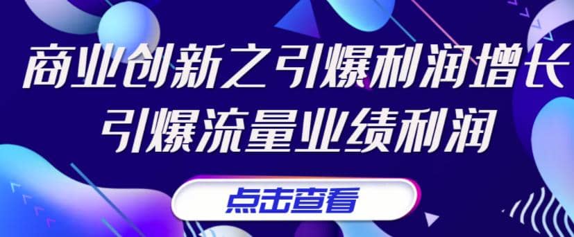 《商业创新之引爆利润增长》引爆流量业绩利润-文言网创