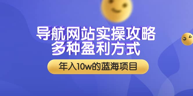 导航网站实操攻略，多种盈利方式，年入10w的蓝海项目（附搭建教学 源码）-文言网创