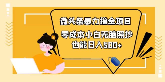 人人都能操作的微头条最新暴力撸金项目，零成本小白无脑搬运-文言网创