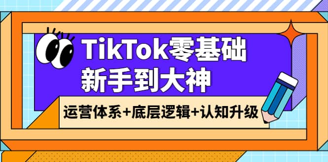 TikTok零基础新手到大神：运营体系 底层逻辑 认知升级（9节系列课）-文言网创