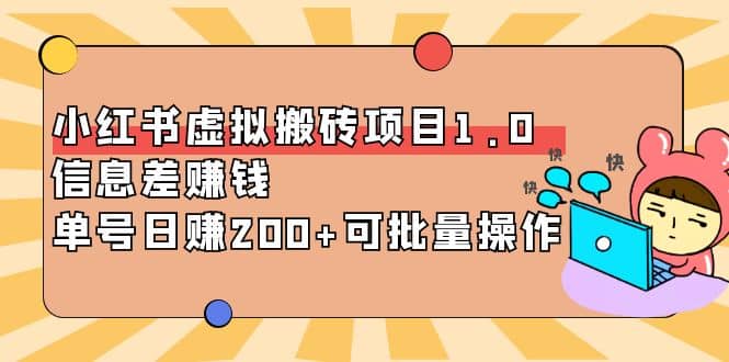 小红书虚拟搬砖项目1.0，可批量操作-文言网创