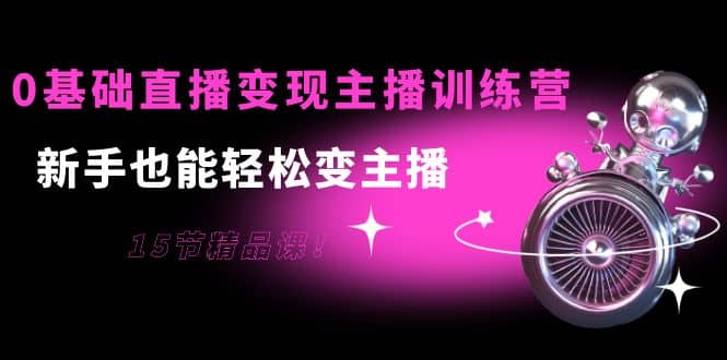 0基础直播变现主播训练营：新手也能轻松变主播，15节精品课-文言网创