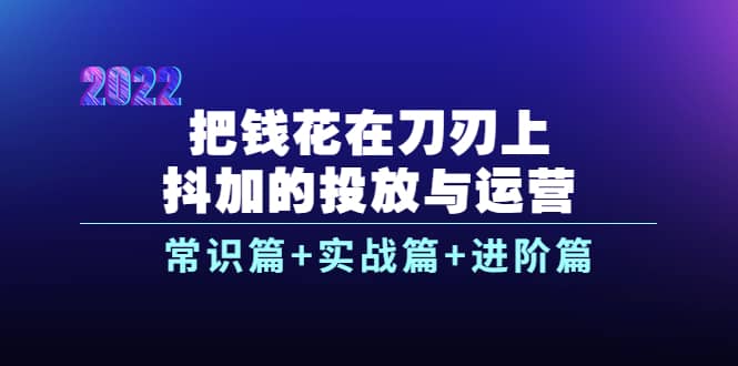 把钱花在刀刃上，抖加的投放与运营：常识篇 实战篇 进阶篇（28节课）-文言网创