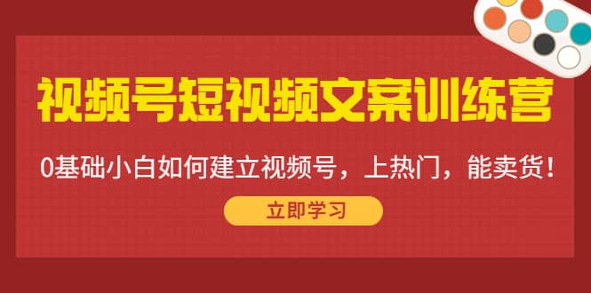 视频号短视频文案训练营：0基础小白如何建立视频号，上热门，能卖货！-文言网创