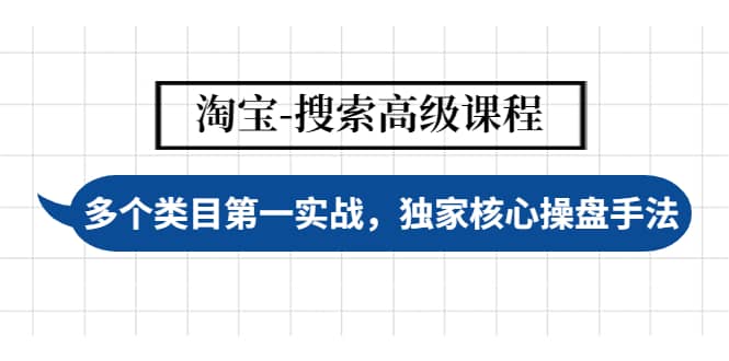 淘宝-搜索高级课程：多个类目第一实战，独家核心操盘手法-文言网创