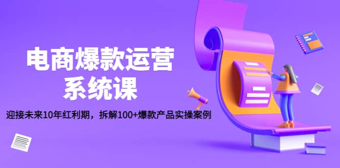 电商爆款运营系统课：迎接未来10年红利期，拆解100 爆款产品实操案例-文言网创