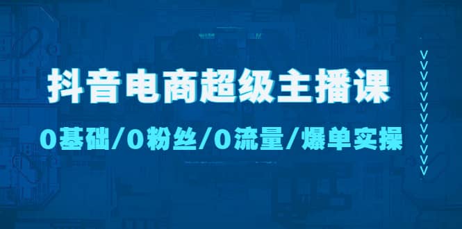 抖音电商超级主播课：0基础、0粉丝、0流量、爆单实操-文言网创