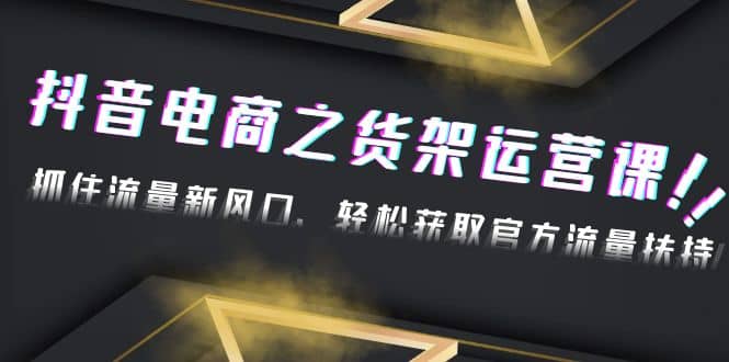 2023抖音电商之货架运营课：抓住流量新风口，轻松获取官方流量扶持-文言网创