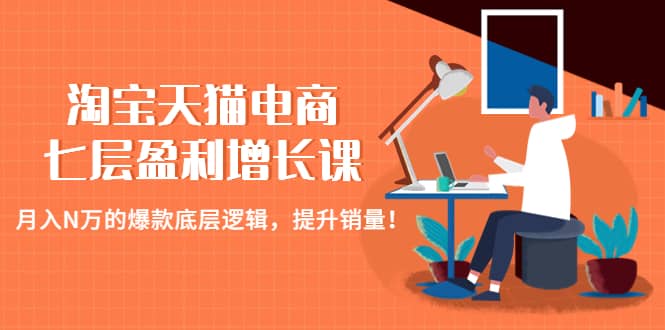 淘宝天猫电商七层盈利增长课：月入N万的爆款底层逻辑，提升销量-文言网创