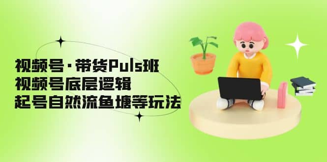 视频号·带货Puls班，视频号底层逻辑，起号自然流鱼塘等玩法-文言网创