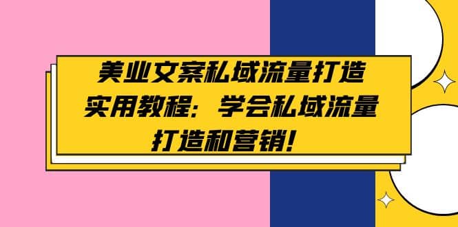 美业文案私域流量打造实用教程：学会私域流量打造和营销-文言网创