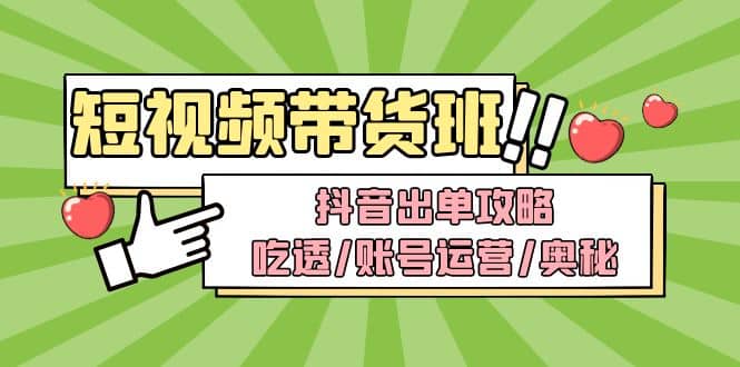 短视频带货内训营：抖音出单攻略，吃透/账号运营/奥秘，轻松带货-文言网创