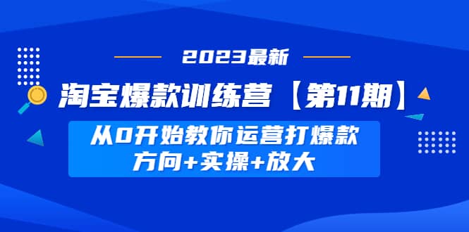 淘宝爆款训练营【第11期】 从0开始教你运营打爆款，方向 实操 放大-文言网创