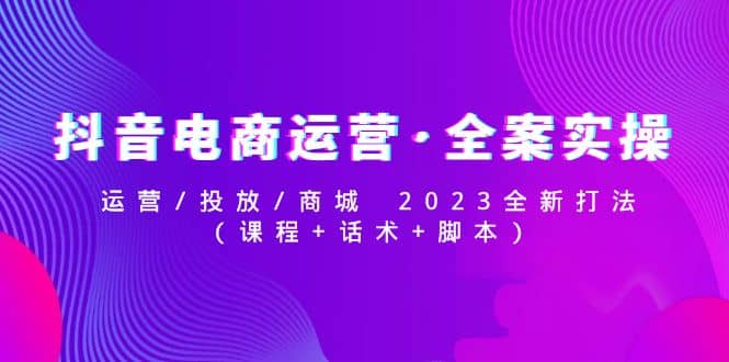 抖音电商运营·全案实操：运营/投放/商城 2023全新打法-文言网创