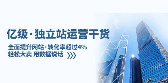 独立站运营干货：全面提升网站·转化率超过4%，轻松大卖 用数据说话-文言网创