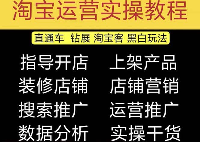 2023淘宝开店教程0基础到高级全套视频网店电商运营培训教学课程（2月更新）-文言网创