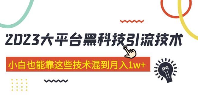 价值4899的2023大平台黑科技引流技术 29节课-文言网创