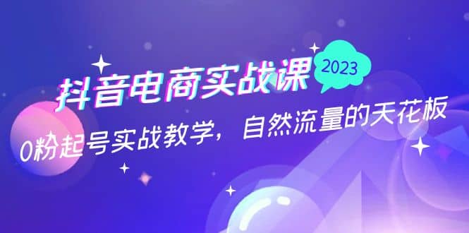 抖音电商实战课：0粉起号实战教学，自然流量的天花板（2月19最新）-文言网创