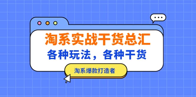 淘系实战干货总汇：各种玩法，各种干货，淘系爆款打造者-文言网创