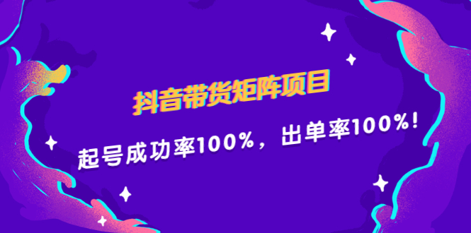 抖音带货矩阵项目，起号成功率100%，出单率100%！-文言网创