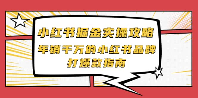 小红书掘金实操攻略，年销千万的小红书品牌打爆款指南-文言网创