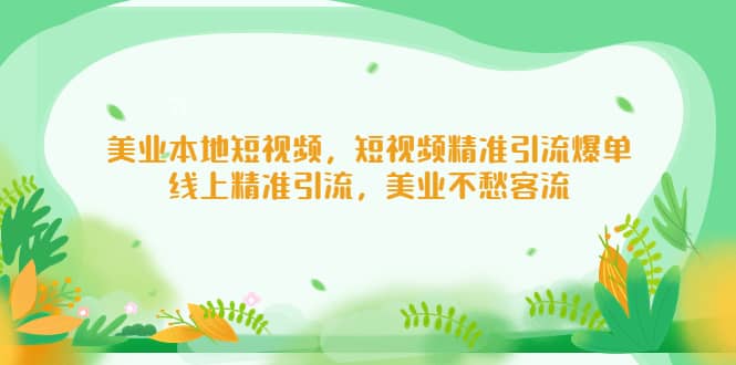 美业本地短视频，短视频精准引流爆单，线上精准引流，美业不愁客流-文言网创