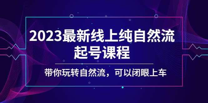 2023最新线上纯自然流起号课程，带你玩转自然流，可以闭眼上车-文言网创