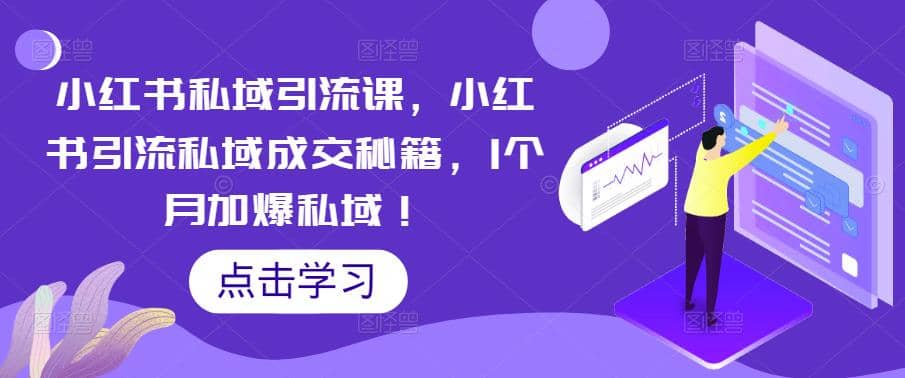 小红书私域引流课，小红书引流私域成交秘籍，1个月加爆私域-文言网创