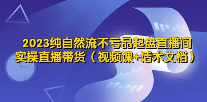 2023纯自然流不亏品起盘直播间，实操直播带货（视频课 话术文档）-文言网创