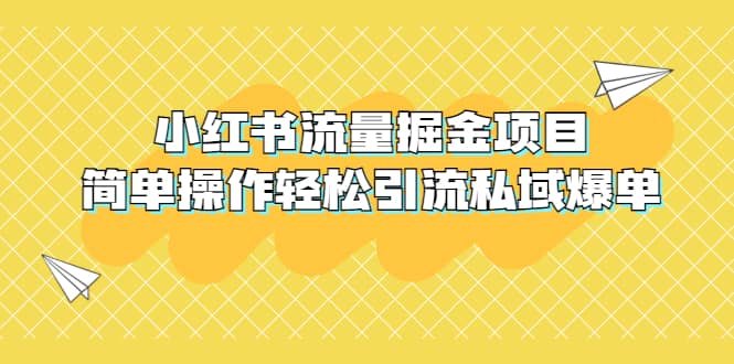 外面收费398小红书流量掘金项目，简单操作轻松引流私域爆单-文言网创