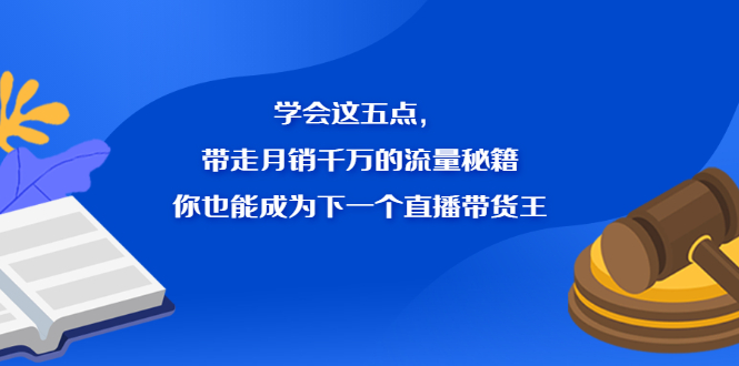 学会这五点，带走月销千万的流量秘籍，你也能成为下一个直播带货王-文言网创