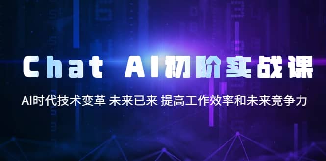 Chat AI初阶实战课，AI时代技术变革 未来已来 提高工作效率和未来竞争力-文言网创