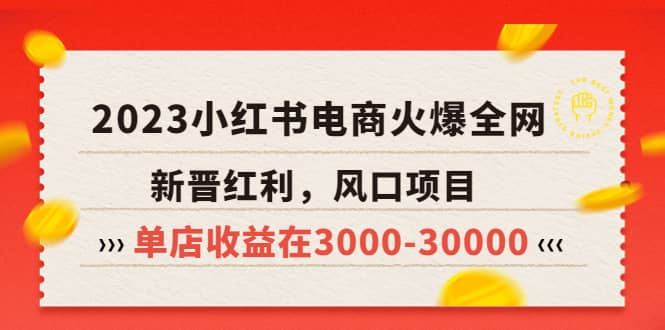 2023小红书电商火爆全网，新晋红利，风口项目，单店收益在3000-30000-文言网创