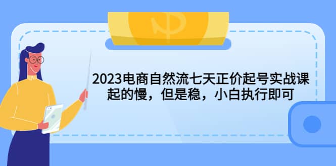 2023电商自然流七天正价起号实战课：起的慢，但是稳，小白执行即可-文言网创