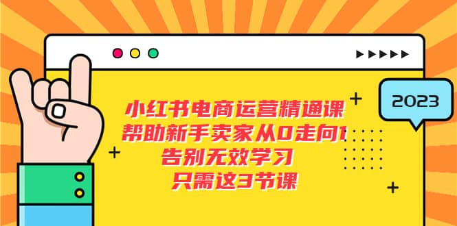 小红书电商·运营精通课，帮助新手卖家从0走向1 告别无效学习（7节视频课）-文言网创