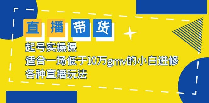 2023直播带货起号实操课，适合一场低于·10万gmv的小白进修 各种直播玩法-文言网创