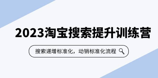 2023淘宝搜索-提升训练营，搜索-递增标准化，动销标准化流程（7节课）-文言网创