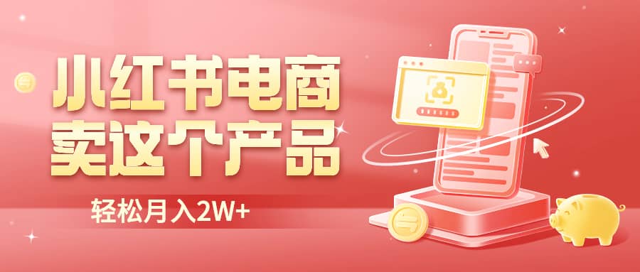 小红书无货源电商0门槛开店，卖这个品轻松实现月入2W-文言网创