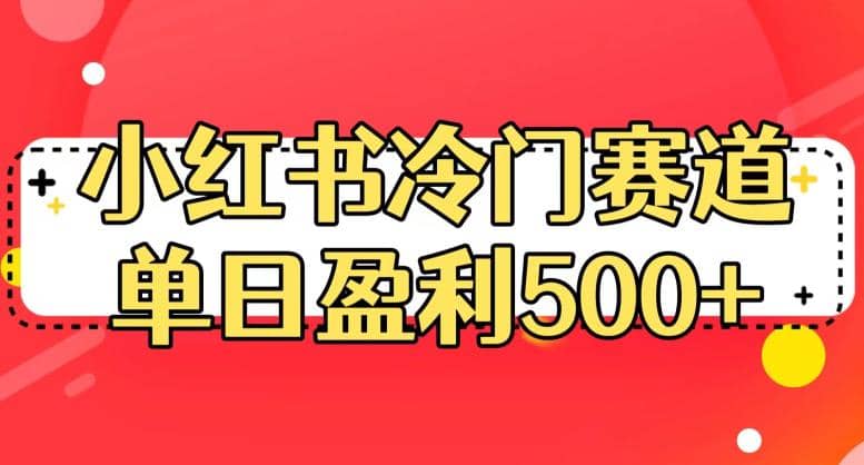 小红书冷门赛道，单日盈利500 【揭秘】-文言网创