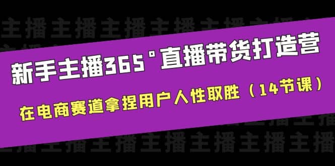 新手主播365°直播带货·打造营，在电商赛道拿捏用户人性取胜（14节课）-文言网创