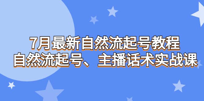 7月最新自然流起号教程，自然流起号、主播话术实战课-文言网创