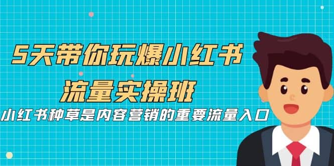 5天带你玩爆小红书流量实操班，小红书种草是内容营销的重要流量入口-文言网创